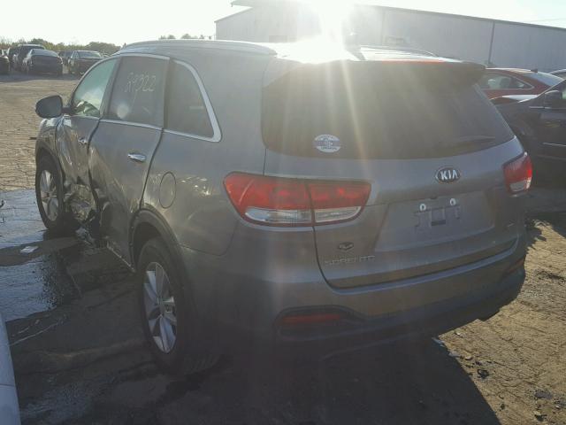 5XYPG4A34JG408796 - 2018 KIA SORENTO LX GRAY photo 3