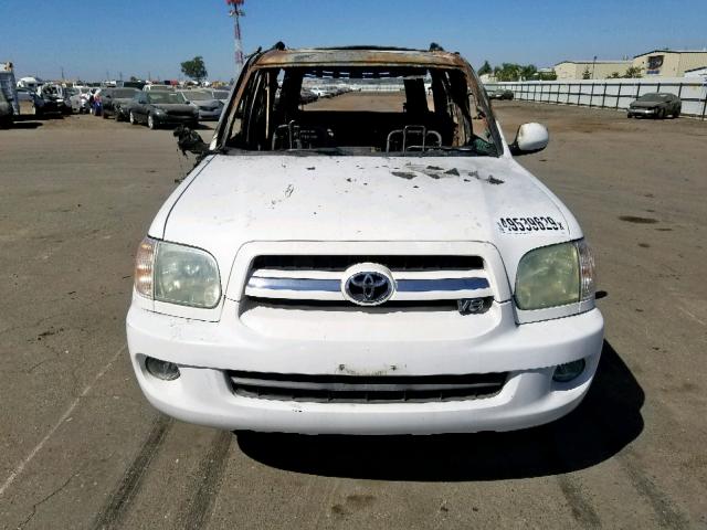 5TDZT38A16S278084 - 2006 TOYOTA SEQUOIA LI WHITE photo 9