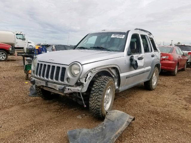 1J4GK48KX7W629563 - 2007 JEEP LIBERTY SP SILVER photo 2