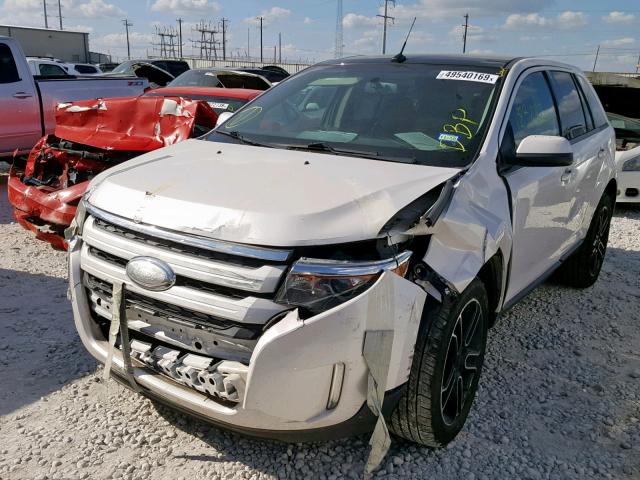 2FMDK3JC8DBA31633 - 2013 FORD EDGE SEL WHITE photo 2