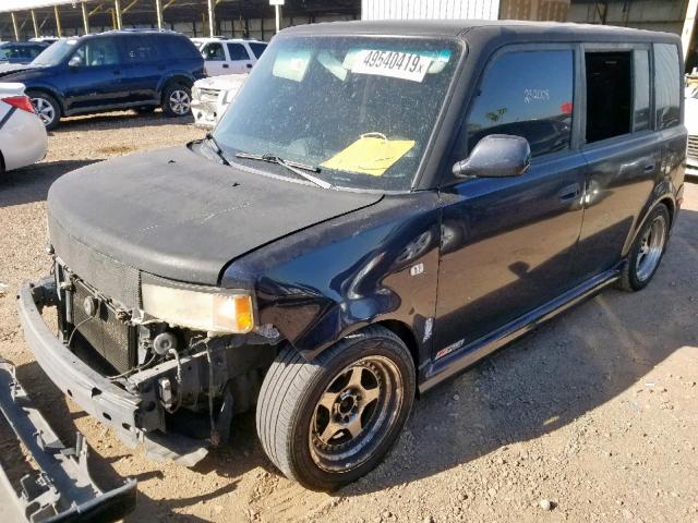 JTLKT324550208386 - 2005 TOYOTA SCION XB შავი ფოტო 2