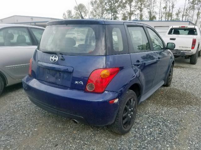 JTKKT624650127810 - 2005 TOYOTA SCION XA BLUE photo 4