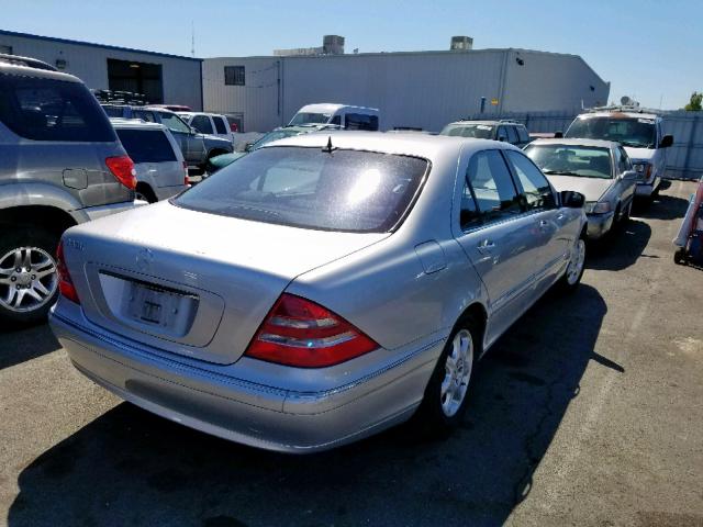 WDBNG70J92A230926 - 2002 MERCEDES-BENZ S 430 SILVER photo 4