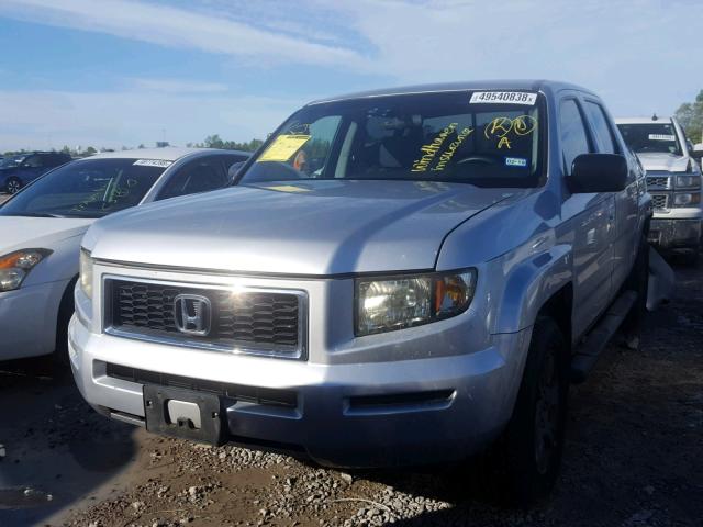 2HJYK16337H550993 - 2007 HONDA RIDGELINE SILVER photo 2