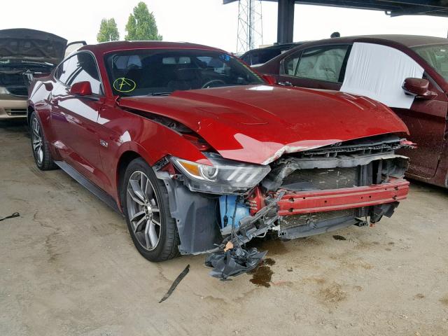 1FA6P8CF9G5289239 - 2016 FORD MUSTANG GT BURGUNDY photo 1