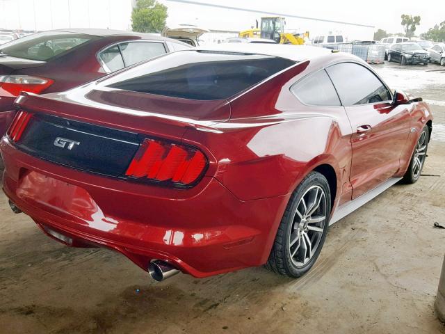 1FA6P8CF9G5289239 - 2016 FORD MUSTANG GT BURGUNDY photo 4