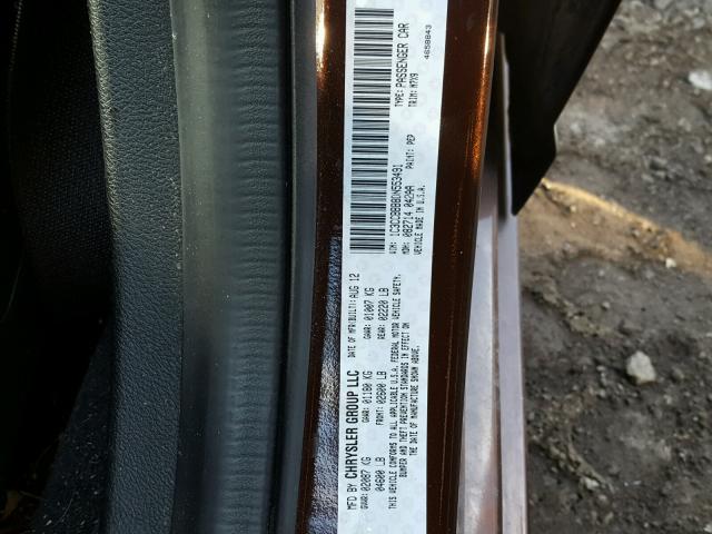 1C3CCBBB8DN553491 - 2013 CHRYSLER 200 TOURIN BROWN photo 10