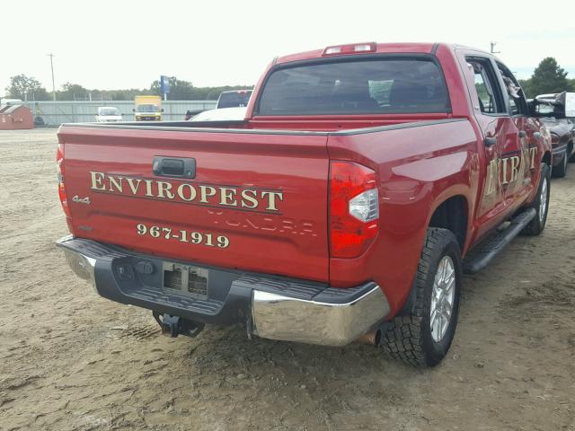 5TFDW5F19FX436407 - 2015 TOYOTA TUNDRA CRE RED photo 4