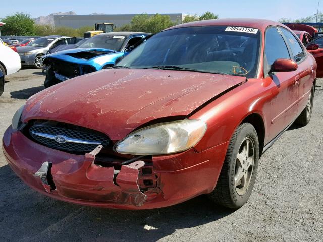 1FAFP55U61G179853 - 2001 FORD TAURUS SES RED photo 2