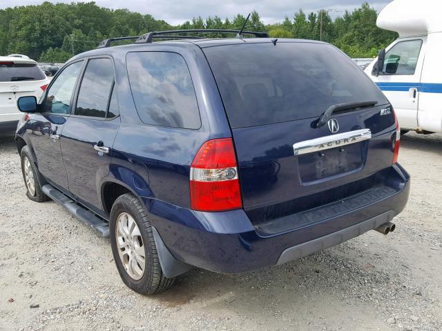 2HNYD18743H543375 - 2003 ACURA MDX TOURIN BLUE photo 3