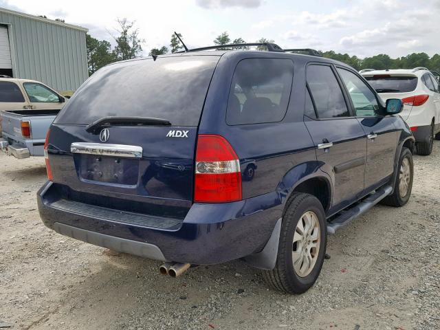 2HNYD18743H543375 - 2003 ACURA MDX TOURIN BLUE photo 4