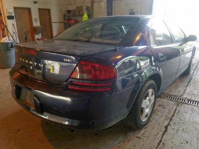 1B3EL36RX4N101724 - 2004 DODGE STRATUS SE BLUE photo 4