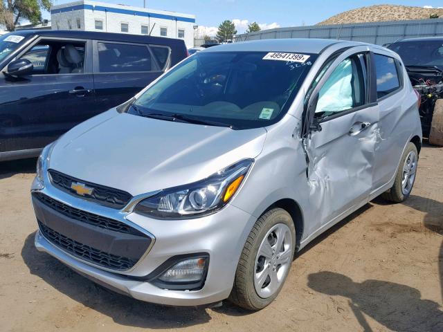 KL8CB6SA6KC733258 - 2019 CHEVROLET SPARK LS SILVER photo 2