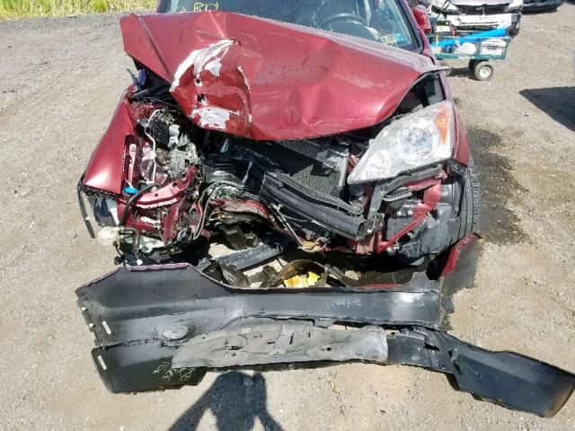 5J6RE4H79AL102084 - 2010 HONDA CR-V EXL RED photo 9