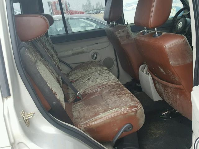 1J8HH58297C530810 - 2007 JEEP COMMANDER SILVER photo 6