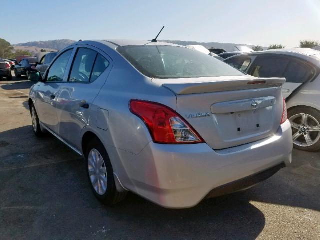 3N1CN7AP1KL830093 - 2019 NISSAN VERSA S GRAY photo 3