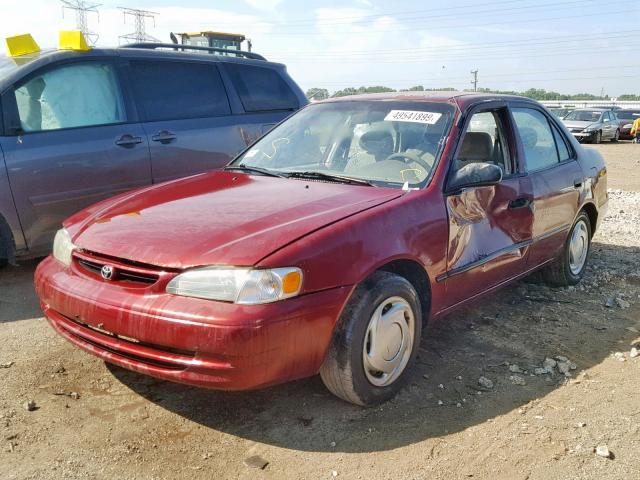 1NXBR12E7XZ181982 - 1999 TOYOTA COROLLA VE RED photo 2