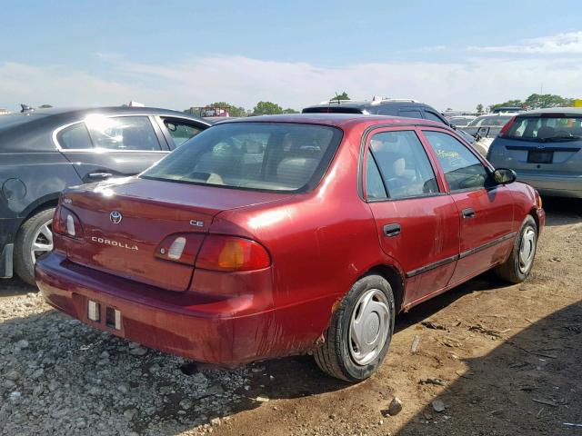 1NXBR12E7XZ181982 - 1999 TOYOTA COROLLA VE RED photo 4