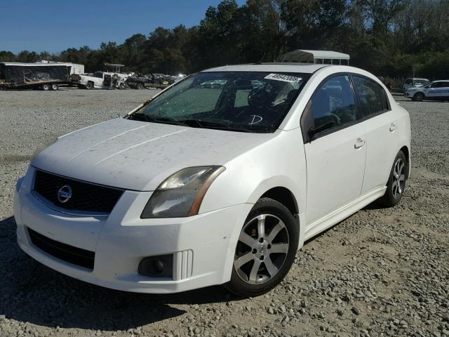 3N1AB6AP0CL744477 - 2012 NISSAN SENTRA 2.0 WHITE photo 2