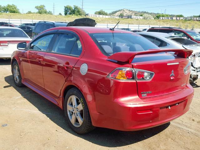 JA32V2FW4EU002866 - 2014 MITSUBISHI LANCER SE RED photo 3