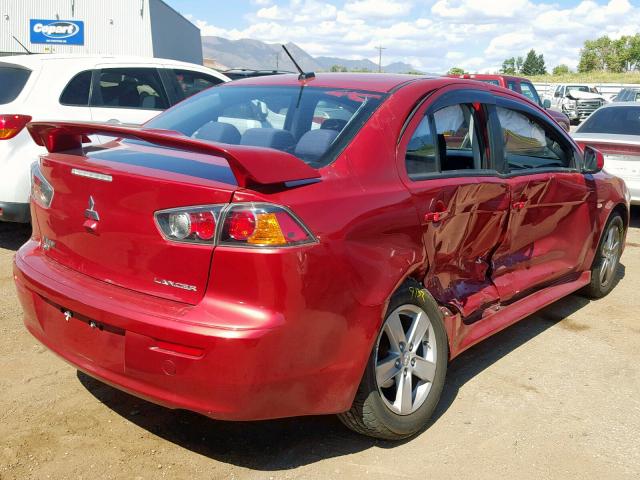 JA32V2FW4EU002866 - 2014 MITSUBISHI LANCER SE RED photo 4