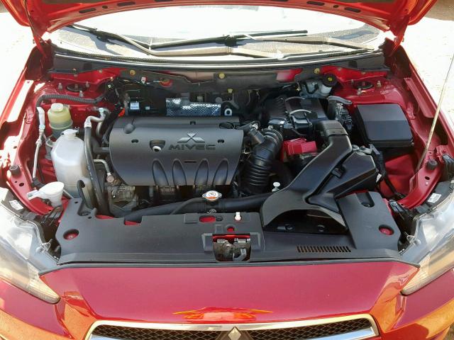 JA32V2FW4EU002866 - 2014 MITSUBISHI LANCER SE RED photo 7