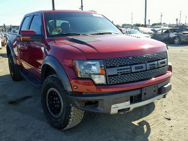 1FTFW1R69EFB10104 - 2014 FORD F150 SVT R BURGUNDY photo 1