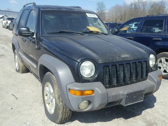 1J4GL48K92W356153 - 2002 JEEP LIBERTY SP BLACK photo 1