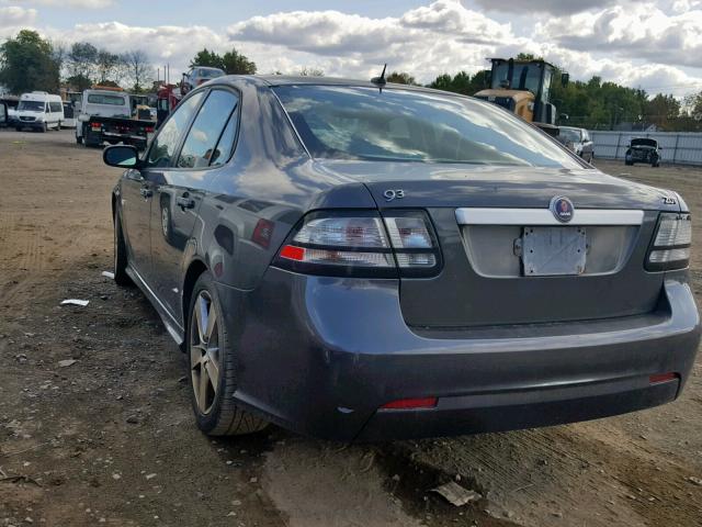 YS3FB49YX91003718 - 2009 SAAB 9-3 2.0T GRAY photo 3