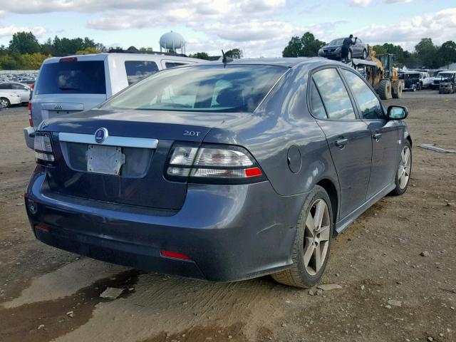 YS3FB49YX91003718 - 2009 SAAB 9-3 2.0T GRAY photo 4