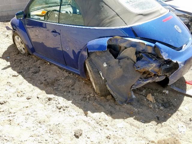 3VWRF31Y17M408118 - 2007 VOLKSWAGEN NEW BEETLE ლურჯი ფოტო 9