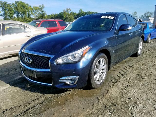 JN1BY1AP6HM741117 - 2017 INFINITI Q70 3.7 BLUE photo 2