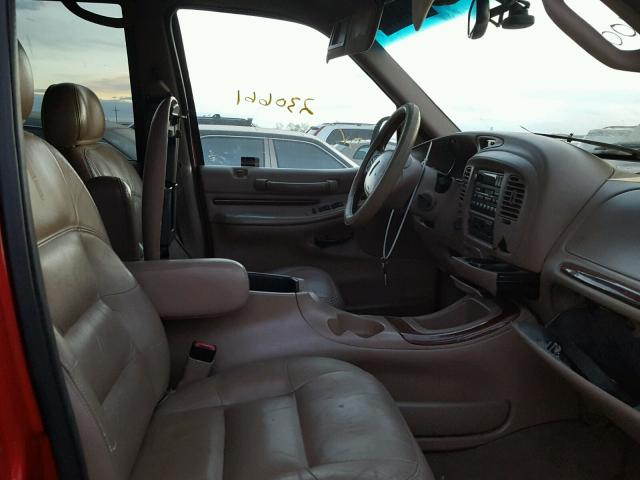 5LMPU28L3XLJ15545 - 1999 LINCOLN NAVIGATOR Қызыл фото 5