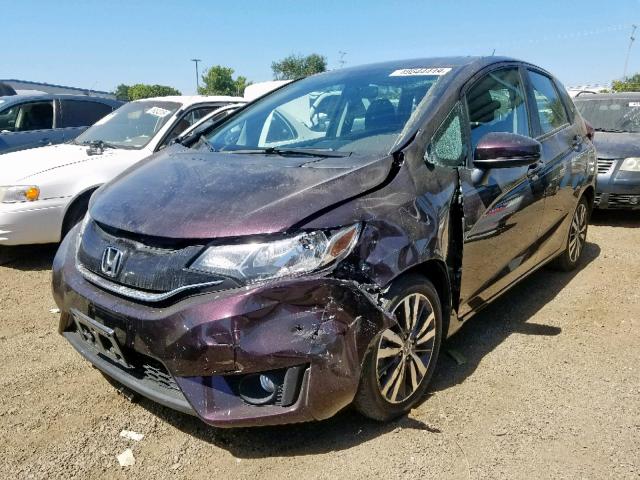 JHMGK5H70HS015183 - 2017 HONDA FIT EX PURPLE photo 2