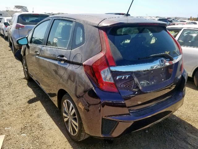 JHMGK5H70HS015183 - 2017 HONDA FIT EX PURPLE photo 3