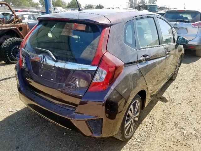 JHMGK5H70HS015183 - 2017 HONDA FIT EX PURPLE photo 4