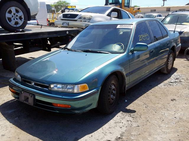 JHMCB7658PC046749 - 1993 HONDA ACCORD LX GREEN photo 2