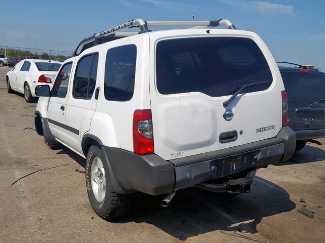 5N1ED28TX2C603894 - 2002 NISSAN XTERRA XE WHITE photo 3