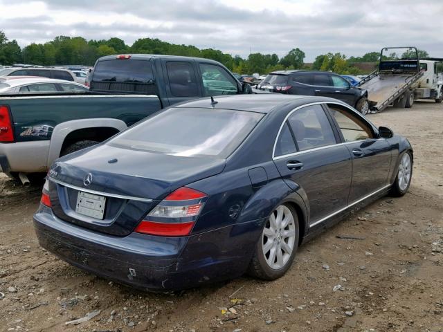 WDDNG71X47A029291 - 2007 MERCEDES-BENZ S 550 BLUE photo 4