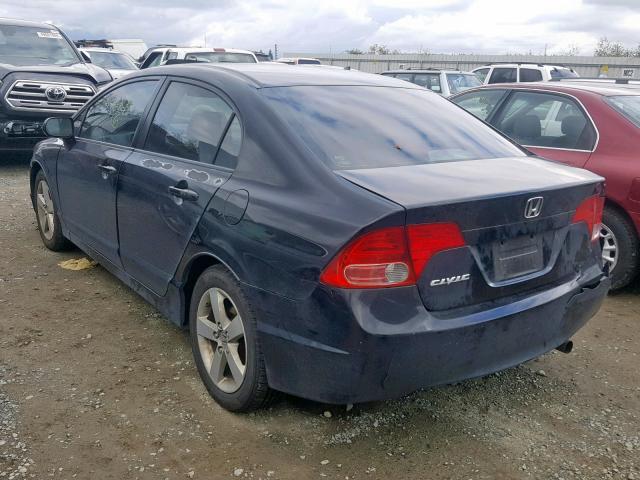 2HGFA15928H511111 - 2008 HONDA CIVIC EXL 黑色 照片 3