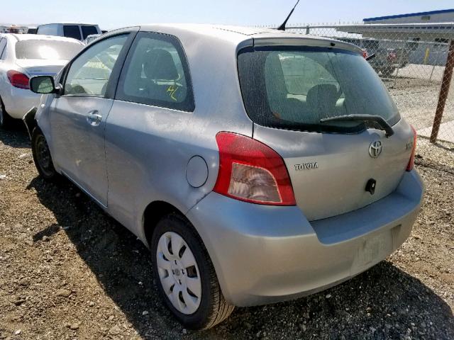 JTDJT923485189287 - 2008 TOYOTA YARIS SILVER photo 3