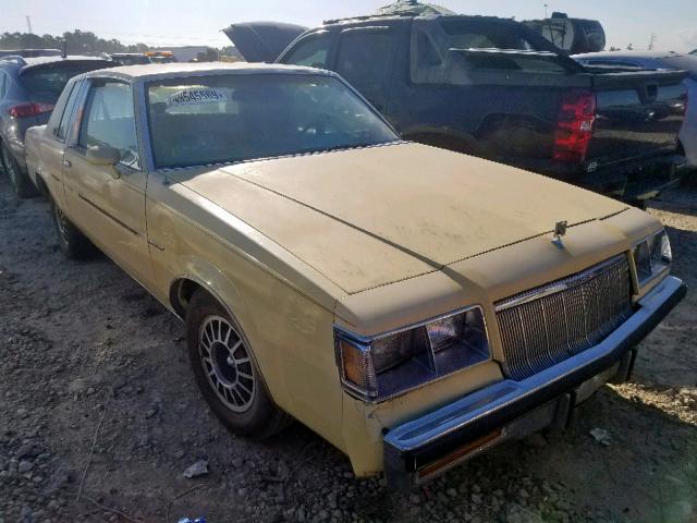 1G4GJ47Y6GP433334 - 1986 BUICK REGAL YELLOW photo 1