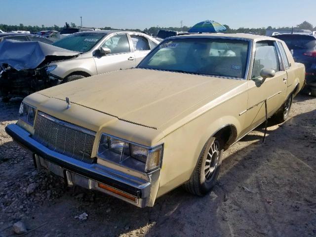 1G4GJ47Y6GP433334 - 1986 BUICK REGAL YELLOW photo 2