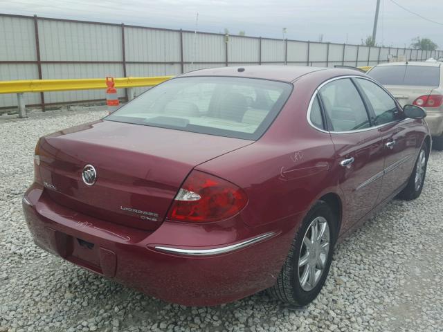 2G4WE567951293871 - 2005 BUICK LACROSSE C RED photo 4