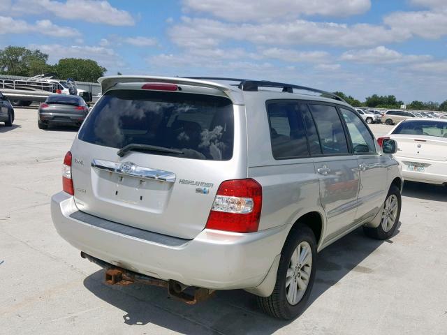 JTEHW21A770038142 - 2007 TOYOTA HIGHLANDER SILVER photo 4