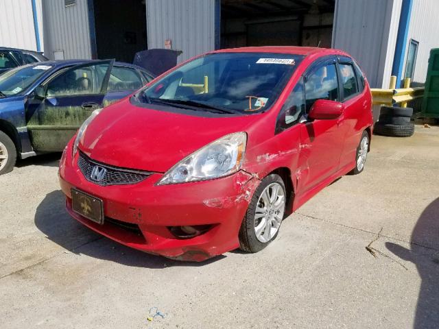 JHMGE8H54BC016863 - 2011 HONDA FIT SPORT RED photo 2