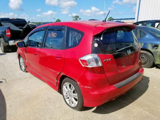 JHMGE8H54BC016863 - 2011 HONDA FIT SPORT RED photo 3