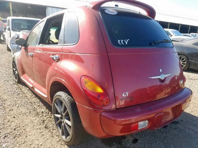 3C8FY78G55T569366 - 2005 CHRYSLER PT CRUISER RED photo 3