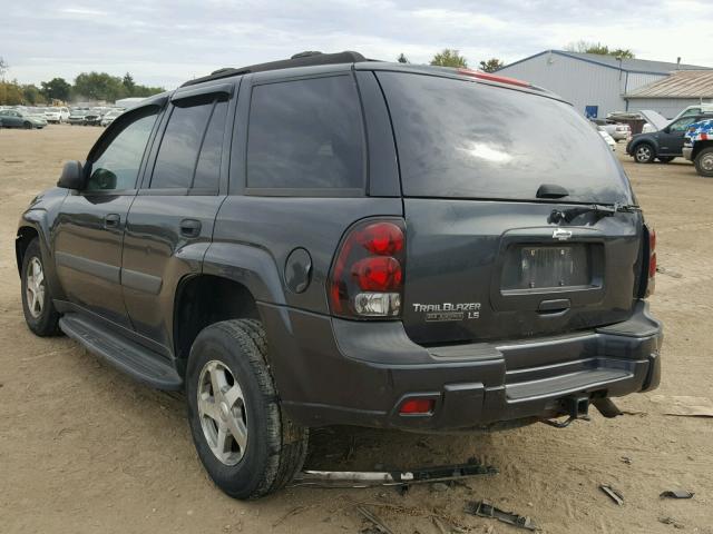 1GNDT13S152370193 - 2005 CHEVROLET TRAILBLAZE CHARCOAL photo 3