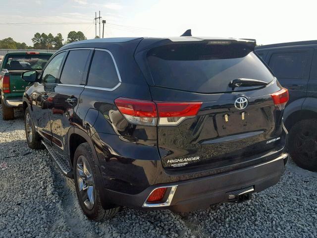 5TDDZRFH5KS978177 - 2019 TOYOTA HIGHLANDER BLACK photo 3